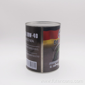 1L Round Empty Engine Oil Tin Can